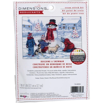 Dimensions® Building A Snowman Counted Cross Stitch Kit
