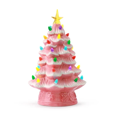 12" Pink Nostalgic Christmas Tree