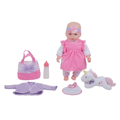 Dream Collection 16" Lovely Baby Doll With Unicorn