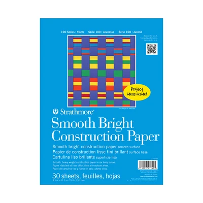 Strathmore® 100 Series Smooth Bright Construction Paper Pad