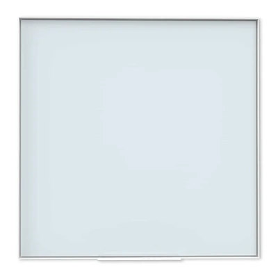 U Brands White Aluminum Framed White Frosted Non-Magnetic Glass Dry-Erase Board, 36" x 36"