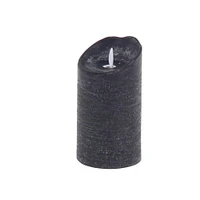 Black Traditional Wax Flameless Candle, 3ct.