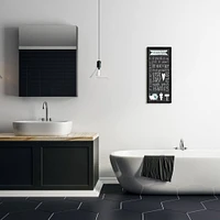 Stupell Industries Bathroom Rules Sign Whimsical Tub Toilet Sink Framed Wall Art