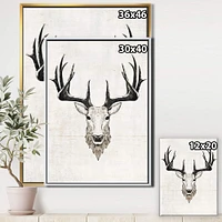 Designart - Deer Wild and Beautiful VII - Farmhouse Framed Canvas Wall Art Print