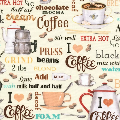 Robert Kaufman Coffee House Cotton Fabric