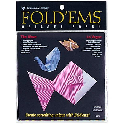 Yasutomo® Fold 'Ems Origami The Wave Paper Project Pack