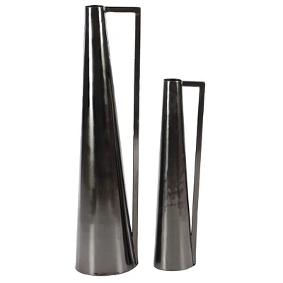 Black Metal Glam Vase Set