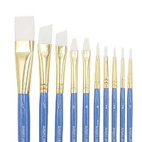 12 Packs: 10 ct. (120 total) White Synthetic 10 Piece Brush Set by Artist's Loft™ Fundamentals™