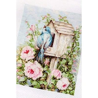 Luca-s Bird House & Roses Counted Cross Stitch Kit