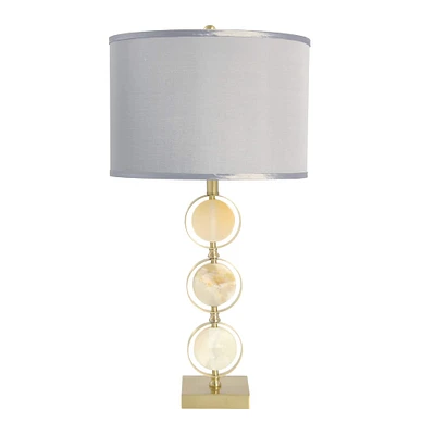 30" Marble & Metal Table Lamp