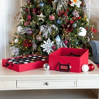 Santa's Bag 48ct. 3" Christmas Ornament Storage Box with Dividers