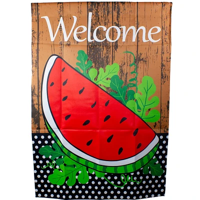 Welcome Watermelon Slice Spring Outdoor House Flag