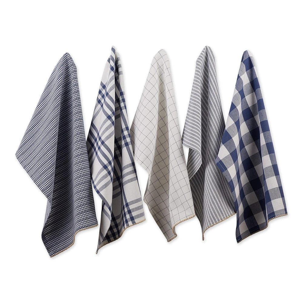 DII® French Blue Farmhouse Woven Dishtowel Set