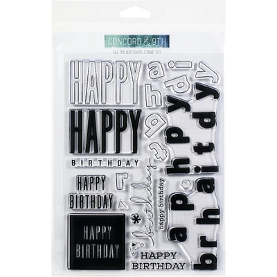 Concord & 9th All The Birthdays Clear Stamps
