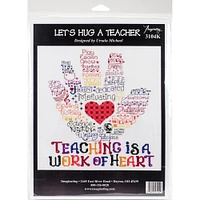 Imaginating Let's Hug A Teacher Counted Cross Stitch Kit