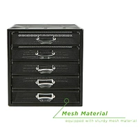 Mind Reader Black 5 Drawer Heavy Duty Cabinet