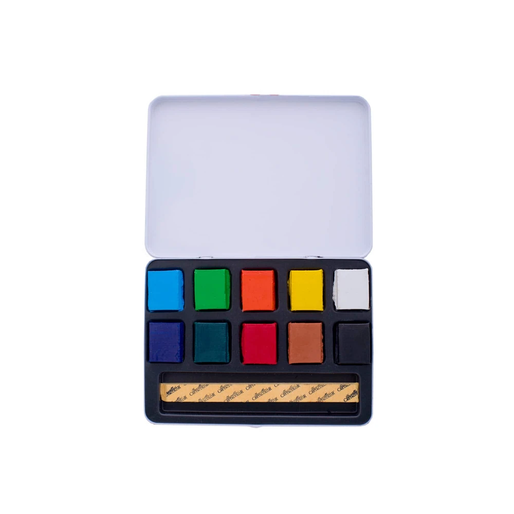 Cretacolor Aqua Brique 10 Color Watercolor Block Tin Set