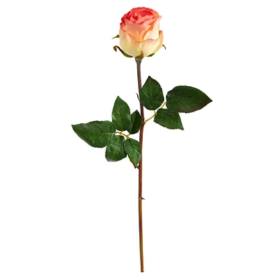 Peach Rose Bud Stem, 6ct.