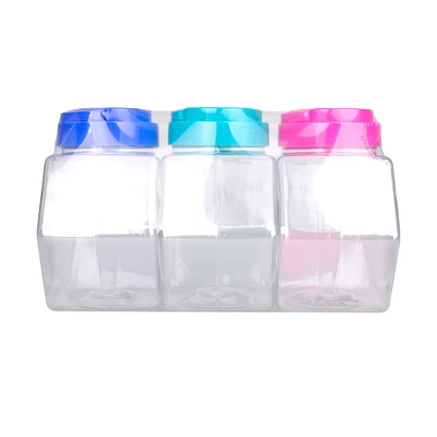 4.5" Plastic Storage Jars, 3ct. by Creatology™