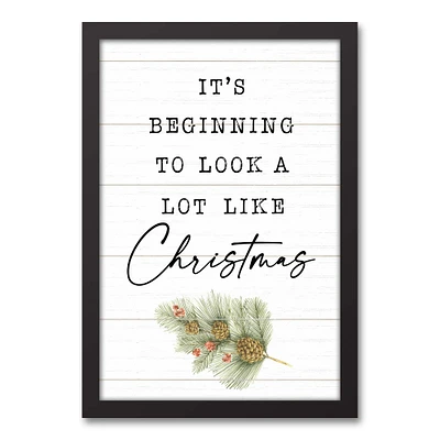 Look Like Christmas Canvas Wall Art In Black Frame