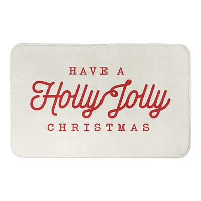 Holly Jolly Christmas Bath Mat