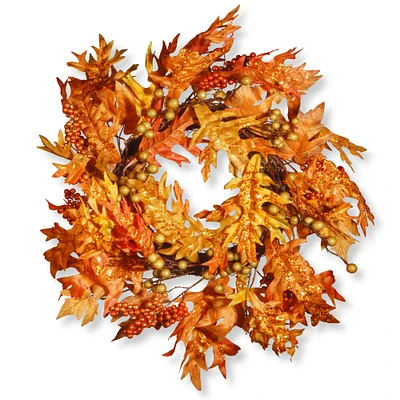 24'' Maple Leaf and Berry Wreath