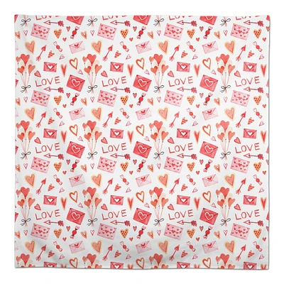 58" Valentine's Balloon Note And Pattern Tablecloth