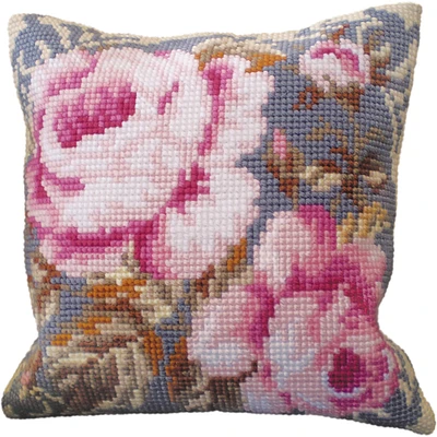 Collection D'Art® Stamped Needlepoint Rose Ancienne Cushion Kit