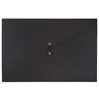 JAM Paper Black Kraft Portfolio with Button and String Tie Closure 9.25" x 14.375"