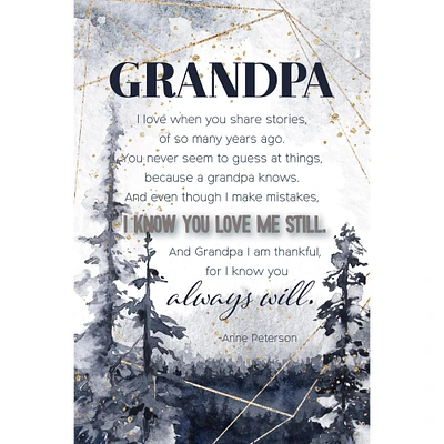 Grandpa I Love When Inspirational Wood Plaque