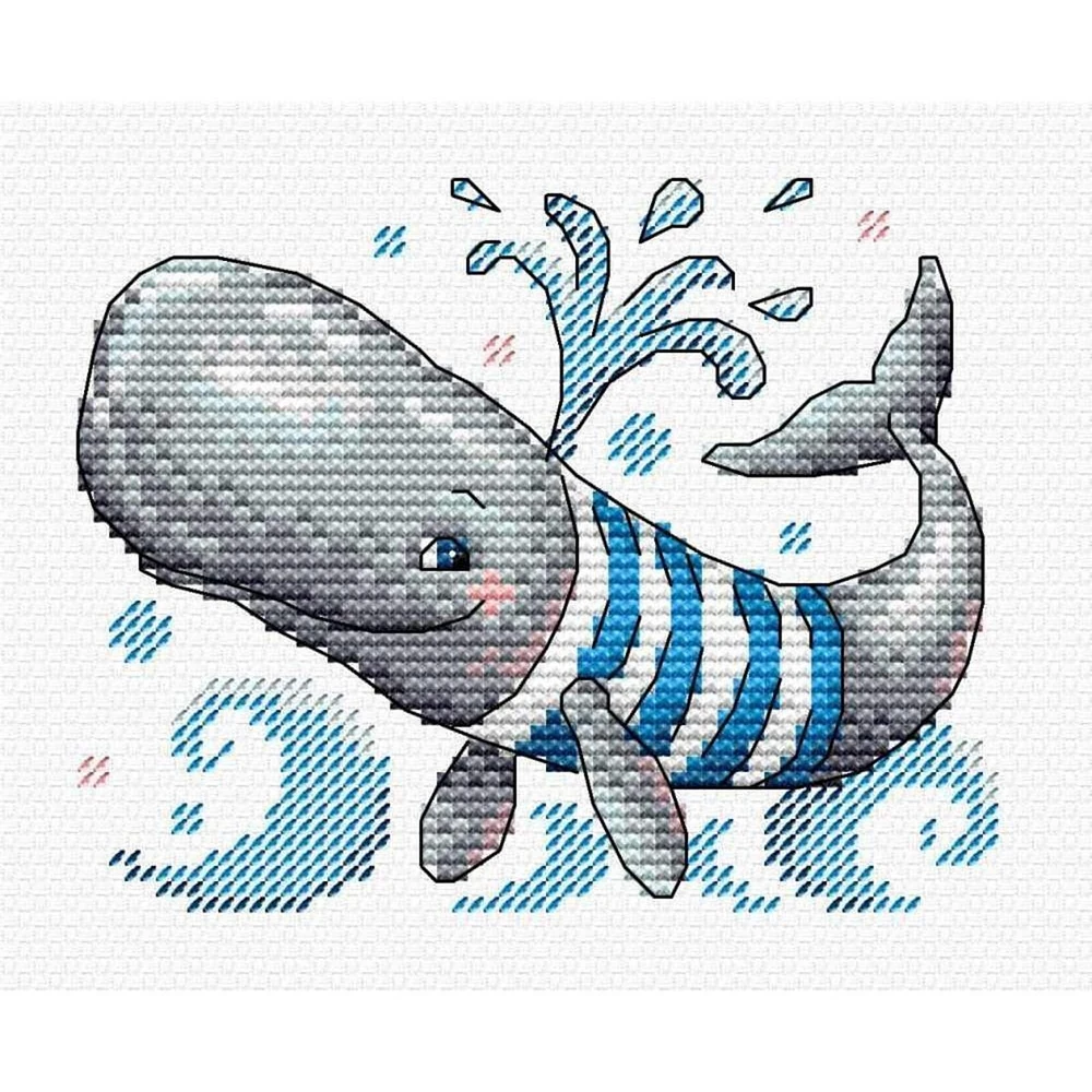 MP Studia Whale Cross Stitch Kit