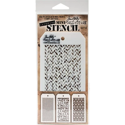 Stampers Anonymous Tim Holtz® Mini Layered Stencil Set #13