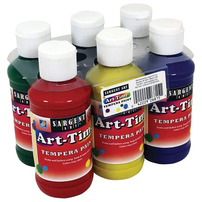 Sargent Art® Art-Time® Primary Colors Tempera Paints, 2 Packs of 6
