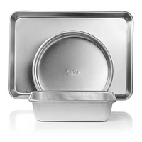 Martha Stewart 3 Piece Aluminum Assorted Bakeware Set