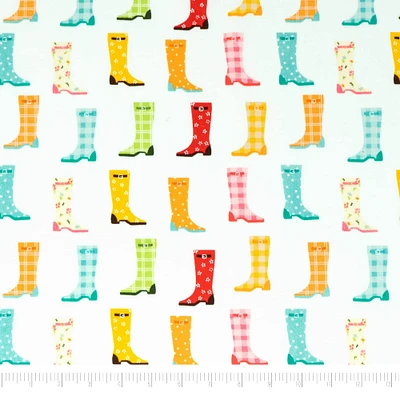 SINGER Colorful Boots Cotton Fabric