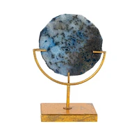 Blue Agate Decor on Stand