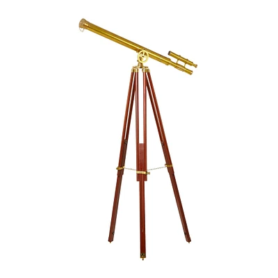 Vintage Gold Metal Telescope