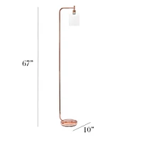 Simple Designs™ Iron Lantern Floor Lamp with Glass Shade