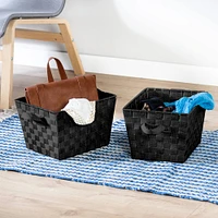 Honey Can Do Black Woven Bins, 2ct.