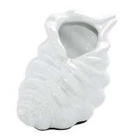 White Porcelain Coastal Seashell Sculpture Set