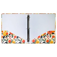 Steel Mill & Co.® 1" Orange Floral 3-Ring Binder