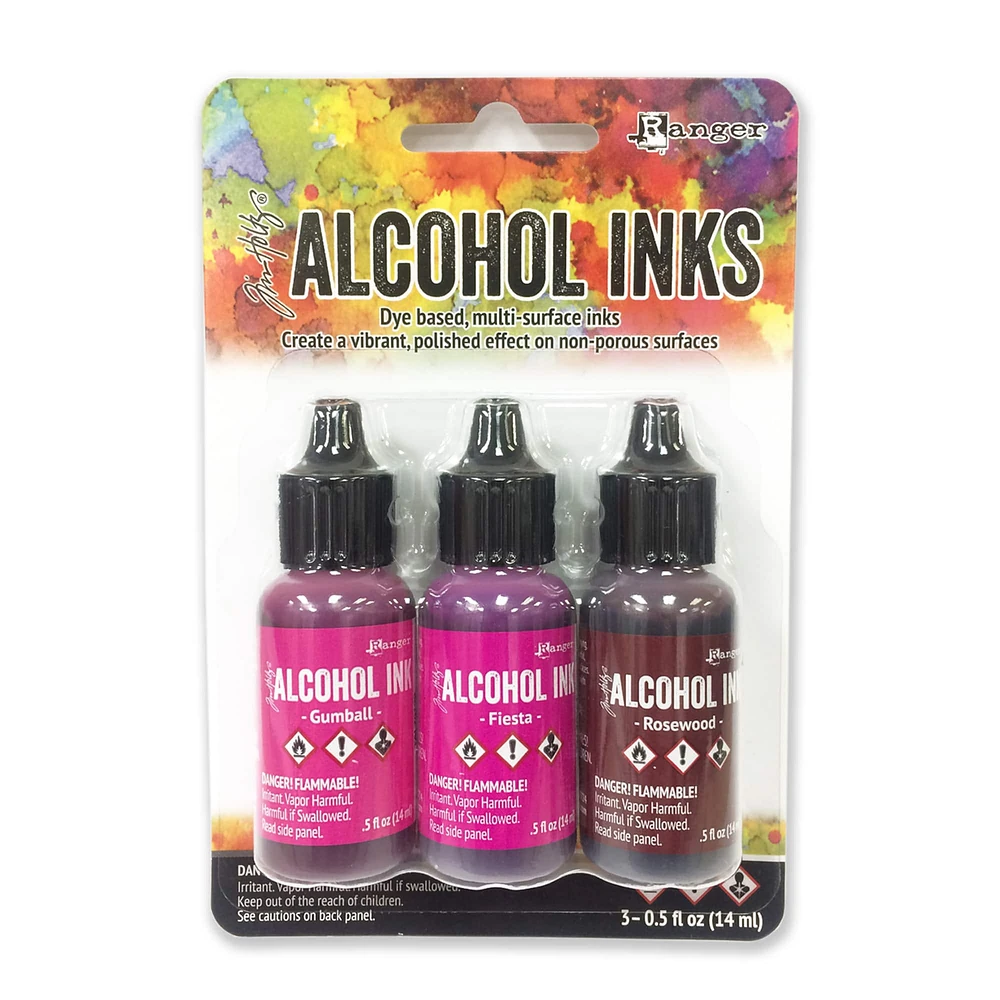 Tim Holtz® Pink & Red Spectrum Alcohol Inks, 3ct.