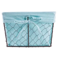 DII® Aqua Lined Chicken Wire Basket Set