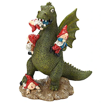 Design Toscano 12" Dragon's Gonna Get Ya! Garden Gnome Apocalypse Statue