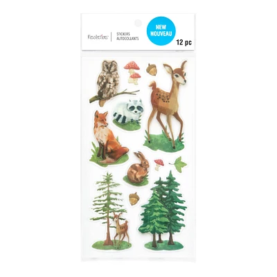 12 Pack: Woodland Animal Stickers by Recollections™