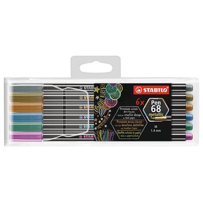 Stabilo® Pen 68 Metallic 6 Color Multiliner Set