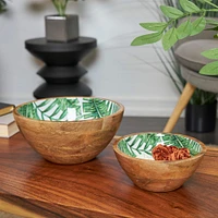 Mango Wood Handmade Nesting Decorative Bowl Set