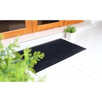 RugSmith Black Molded Rubber Doormat