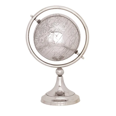 The Novogratz 13" Silver Aluminum Glam Globe