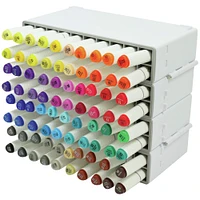 Deflecto® White & Clear Expandable Marker Accordion Organizer